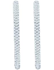 0.76CTW ROUND DIAMOND LADIES FASHION HOOPS EARRINGS