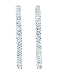 0.76CTW ROUND DIAMOND LADIES FASHION HOOPS EARRINGS