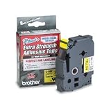 Brother 3/4 Inch x 26.2 Feet Black on Yellow Laminated Tape with Super Strong Adhesive ( ZS641)