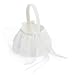 Cathy's Concepts Elegant Chiffon Flower Girl Basket, White