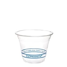 Eco-Products EP-CR9 BlueStripe Recycled Plastic Cold Cup, 9 oz. Capacity (20 Packs of 50)