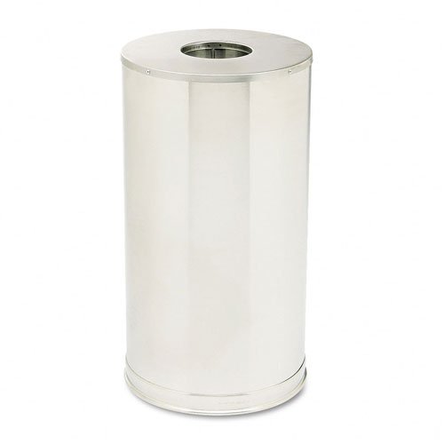 Rubbermaid® Commercial Drop-In Waste Receptacle, Round, Steel, 15 gal, Satin Stainless
