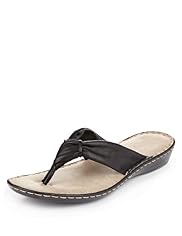 Footglove™ Original Leather Wide Fit Tubular Toe Flip-Flops