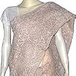 Chikan Embroidered Sari in Cotton Fabric Beige (ochsari043)