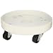 Dixie Poly D-18-20 Plastic Drum Dolly for 20 gallon Drum, 600 lbs Capacity, 18.5" Diameter x 6.5" Height, White