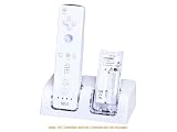 Double Charger Station with Blue Light for Wii(with 2 pcs 2800MAH Battery and AC Power Wir