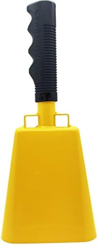 Various Sizes and Team Colors Cowbell with Stick Grip Handle Bell for Cheering at Sporting & Wedding Events - Cow Bell by Stewart Trading