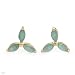 Earrings With 0.60ctw Genuine Emeralds Well Made in Yellow Gold Length 8mm