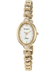 Armitron Womens 753902MPGPST Swarovski Crystal NOW Gold-Tone Heart Link Bracelet Watch