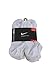 NIKE Unisex Performance Cushion No-Show Socks with Band (6 Pairs), White/Black, Large