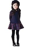 (フンテン)FengTeng女の子レース チュール女の子 スカートキッズ 子供 女の子 ガールズ レディース   長袖 ワンピース フレアスカート フォーマル スタイリッシュ デザイン 大人ワンピース