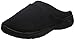 isotoner Women's Terry and Satin Slip On Cushioned Slipper with Memory Foam for Indoor/Outdoor Comfort