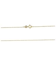 14K Yellow Gold - 16" 0.5 MM. Rope Necklace Gold Chain