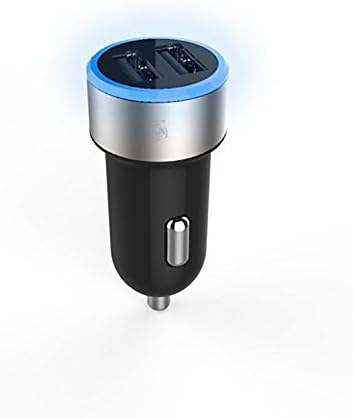 Bixu 12-24V Dual USB Port 5V 4.8A USB Car Charger for iPhone 6 Plus/6S/6/5S/5/4S, iPad, Samung Galaxy,Tablets with Free Cable Ties Black+Silver