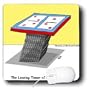 Rich Diesslins Famous People Places Books Cartoons - Leaning Tower of Dominos Pizza - Mouse Pads
