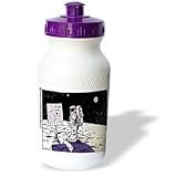 Londons Times Funny Aliens Cartoons - You Are Here Sign On The Moon - Water Bottles