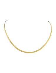 Ladies 10K Yellow Gold Herringbone Chain Necklace 22" 3MM