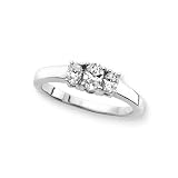 3 Cubic Zirconia Wedding Band 1/2 ct. in Sterling Silver