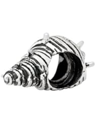 Seashell Charm in Sterling Silver For 3mm Charm Bracelets