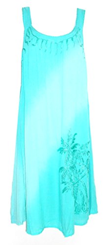 Raya Sun Embroidered Dress/Cover Up Diagonal Ombre. Missy and Plus SM-3XL