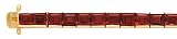 14k Gold & Garnet Square Stone Bracelet- 7