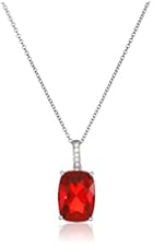 Sterling Silver Swarovski Crystal Pendant Necklace, 18"