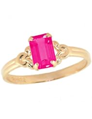 10K Gold Girls July Birthstone Ring (size 4)