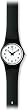 Swatch Women's Gent LB153 Rubber Quartz Watch with White Dial