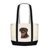 Silkscreen Tote Bag with Rottweiler