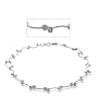 Ankle Bracelet Sterling Silver Curved & Ball Links New