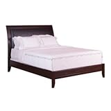 Modus Furniture City II Queen Size Leatherette Low Profile Sleigh Bed, Coco ....