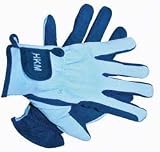 HKM Riding Gloves - Small Adult - Blue/Light Blue