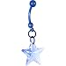 Handcrafted Genuine Swarovski Blue Star Titanium Belly Ring