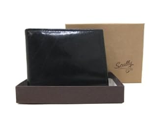Scully Men's Black Slim Bifold Wallet Scully Men's Black Slim Bifold Wallet