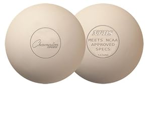 Champion Sports Official Lacrosse Balls (White, Pack of 12)