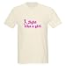 fight like a girl Ash Grey T-Shirt Breast cancer Light T-Shirt by CafePress