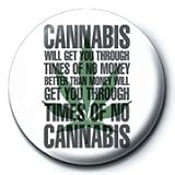 ロック:グッズ『ＮＯ ＣＡＮＮＡＢＩＳ』缶バッジ