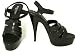 Colin Stuart Platform Leather Sandals Black 7.5M