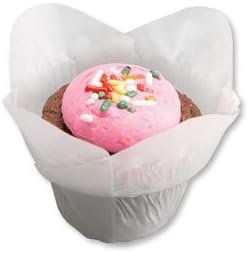 Small White Lotus Cupcake Liners 3-4 oz 1.25 x 1.5 x 2.25" qty. /case 2500