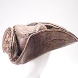 Brown Leatherette Pirate Hat