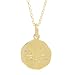 18k Yellow Gold Plated Sterling Silver Molten High-Polish Stamped Starbursts with Clear Cubic Zirconia-Accent Pendant,