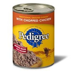 Pedigree Traditional Ground Dinner with Chopped Chicken Canned Dog Food