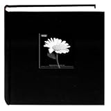 Pioneer 200 Pocket Fabric Frame Cover Photo Album, Deep Black