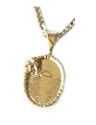 Beautiful unique sunset ovet the ocean with palm tree jewelry 14K yellow gold Sunset Pendant