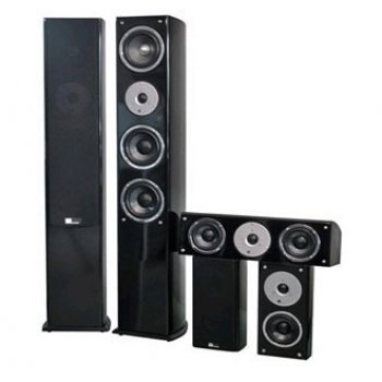 Childrens Toyshop  Electronics : Pure Acoustics Noble 5pcs Home Theater Set In Black
