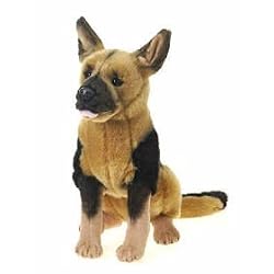 GERMAN SHEPHERD DOG SITTING PLUSH 13"