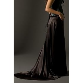 Vollers Full Length Silk Satin Skirt with Train 2020