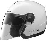 NOLAN N42E WHITE METAL NCOM XS MOTORCYCLE Open-Face_helmet