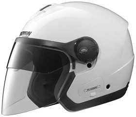 NOLAN N42E WHITE METAL NCOM XS MOTORCYCLE Open-Face_helmet