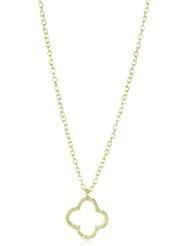 Marcia Moran "Pure" Small Open Clover Pendant Necklace